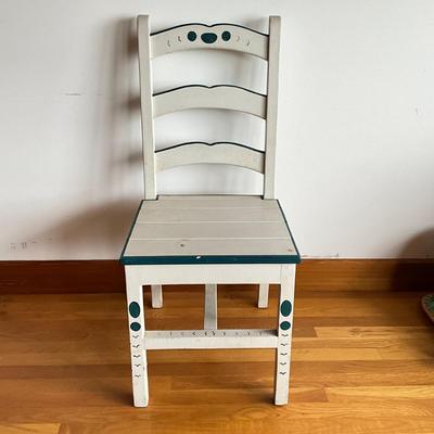 Sale Photo Thumbnail #736: Measures: 40" high x 18.75" deep x 18" seat width x 19" seat height x 17" seat depth