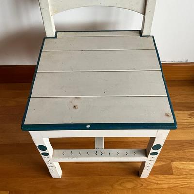 Sale Photo Thumbnail #735: Measures: 40" high x 18.75" deep x 18" seat width x 19" seat height x 17" seat depth