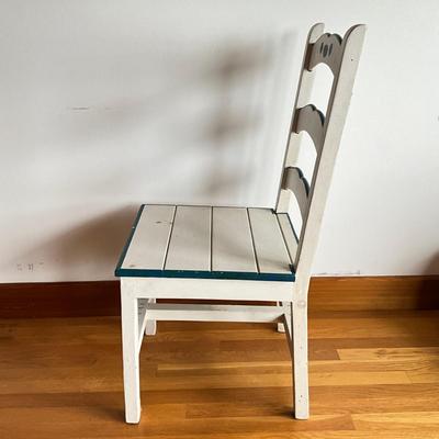 Sale Photo Thumbnail #734: Measures: 40" high x 18.75" deep x 18" seat width x 19" seat height x 17" seat depth