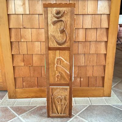 Sale Photo Thumbnail #756: Measures: 9" square x 37.25" high
made from students carved pieces