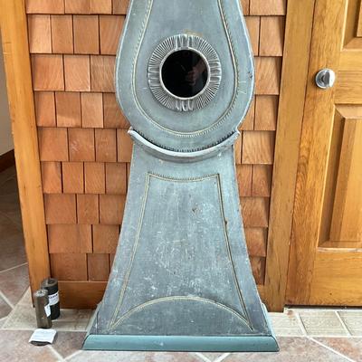 Sale Photo Thumbnail #776: Comes with weights and crank
Measures: 7'5.5" high x 17" wide x 8" deep x 28" base width
has been serviced by McCash Clock Co. 
Est. Value $6000