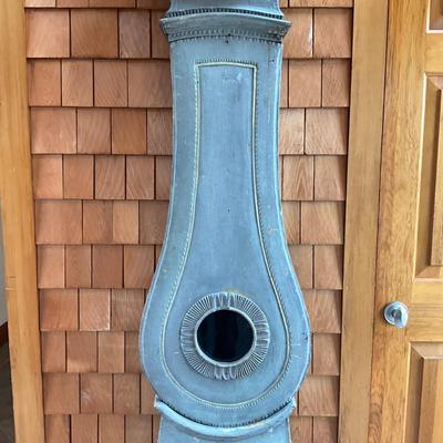 Sale Photo Thumbnail #775: Comes with weights and crank
Measures: 7'5.5" high x 17" wide x 8" deep x 28" base width
has been serviced by McCash Clock Co. 
Est. Value $6000