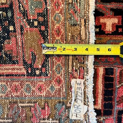 Sale Photo Thumbnail #808: Made Of Wool, hand knotted does have wear/damage, refer to photos
Measures: 11'4" wide x 15' long