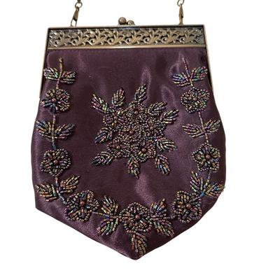Sale Photo Thumbnail #942: Three Dress Up Clutch and Carry Handbags- Purple in best condition, the other 2 in very good condition