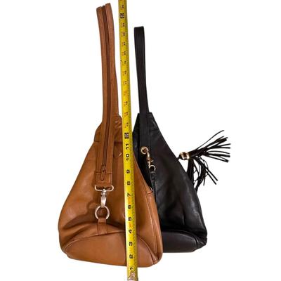Sale Photo Thumbnail #973: Double Lot of Tignanello Crossbody Handbags - great condition! Brown one has a very few pen marks as shown in photo.
