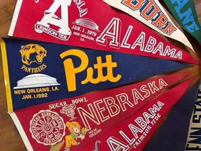 Vintage College Football Pennants