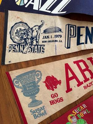 Vintage College Football Pennants