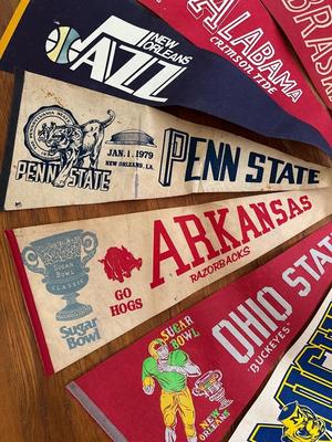 Vintage College Football Pennants