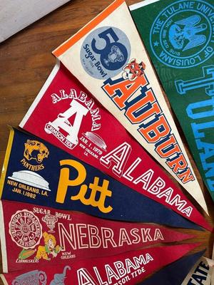 Vintage College Football Pennants