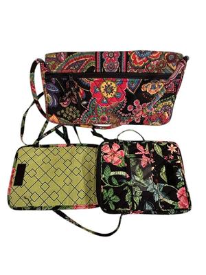 Sale Photo Thumbnail #1011: Two Vera Bradley Small Handbags- Clutch, Crossbody- great condition!