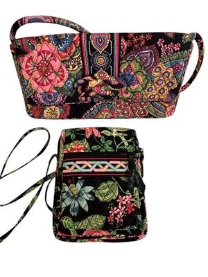Sale Photo Thumbnail #1006: Two Vera Bradley Small Handbags- Clutch, Crossbody- great condition!