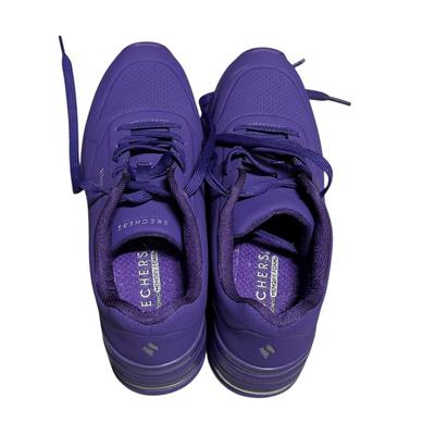 Sale Photo Thumbnail #1020: 3 Pair Size 10 Skechers Sneakers Purple, Red, and White - lightly worn (white are more worn than the colored)