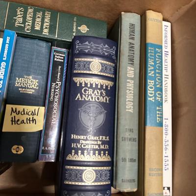 Sale Photo Thumbnail #1063: One Box Medical-Health Related Books including a nice copy of Gray's Anatomy