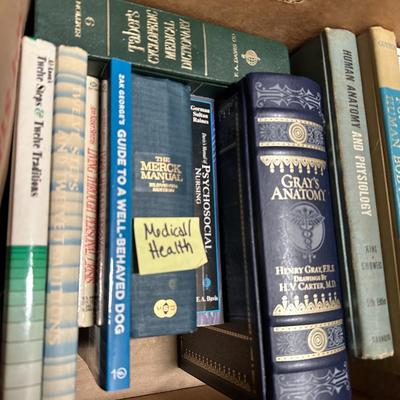 Sale Photo Thumbnail #1062: One Box Medical-Health Related Books including a nice copy of Gray's Anatomy