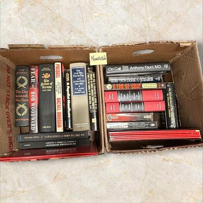 Sale Photo Thumbnail #1066: TWO Boxes of Nonfiction Books- Historical, Biography, War, Politics