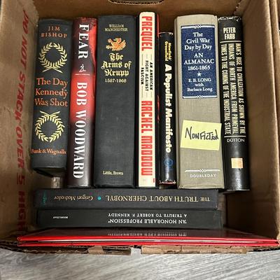 Sale Photo Thumbnail #1067: TWO Boxes of Nonfiction Books- Historical, Biography, War, Politics