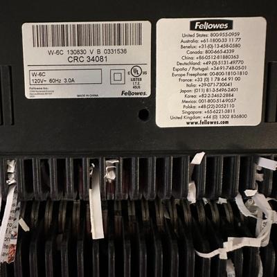 Sale Photo Thumbnail #1100: Fellowes W-6C paper Shredder Tested/Works