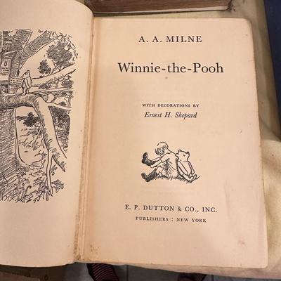Sale Photo Thumbnail #1103: Three Vintage Children's Books- Winnie the Pooh (not in good shape at all), Hans Anderson Fairy Tales, and Poems Every Child Should Know- fair condition