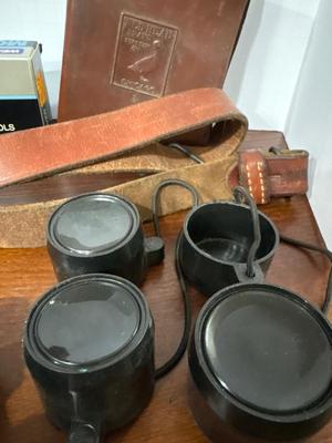 Sale Photo Thumbnail #134: NIB mount, plus 2 other sets, rifle strap & guard, binocular lens covers