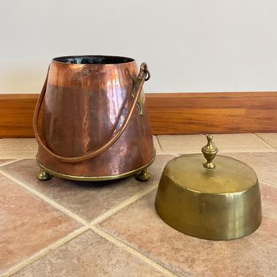 Sale Photo Thumbnail #853: Measures: 15.5" high x 12" diameter
show a little damage by the finial on the lid