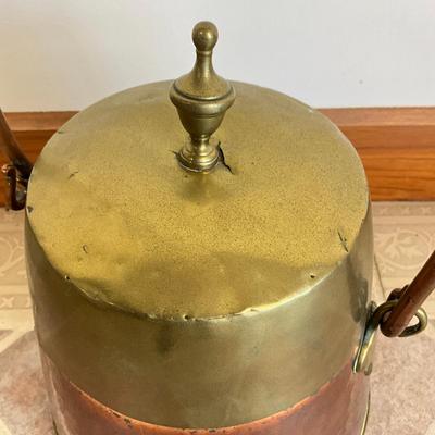Sale Photo Thumbnail #855: Measures: 15.5" high x 12" diameter
show a little damage by the finial on the lid