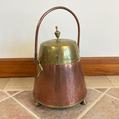 Sale Photo Thumbnail #854: Measures: 15.5" high x 12" diameter
show a little damage by the finial on the lid