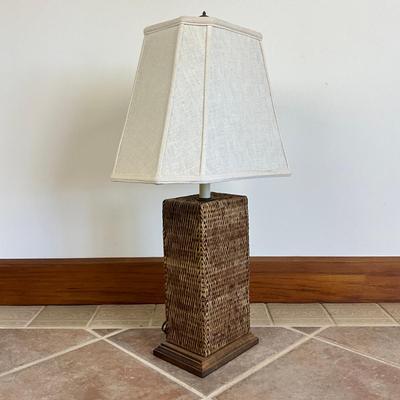 Sale Photo Thumbnail #857: Measures: 29" high x 16" wide shade x 8" wide base x 6" deep