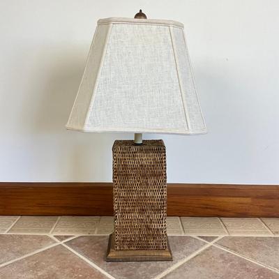 Sale Photo Thumbnail #856: Measures: 29" high x 16" wide shade x 8" wide base x 6" deep