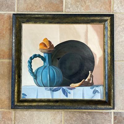 Sale Photo Thumbnail #947: Original oil painting does not have signature.
Measures: 29.25" wide x 27.25" high x 1.5" deep framed