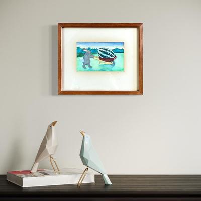 Sale Photo Thumbnail #979: Matted
Measures: 12" high x 14" wide