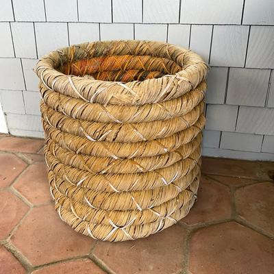 Sale Photo Thumbnail #1003: Measures: 17" diameter x 17" high
has wear and discoloration on bottom