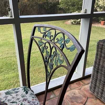 Sale Photo Thumbnail #1021: Chairs come with cushions
Table: 32.5" long x 16" deep x 28" high
Chairs: 34" high x 19" wide x 16" deep x 17" seat height
good condition