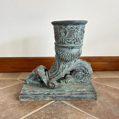 Sale Photo Thumbnail #1093: Details include grape vines & campus leaves with roman motifs
Measures: 17" high x 17" deep x 8.25" wide