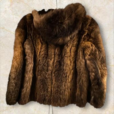 Sale Photo Thumbnail #1359: Lloyds Robards Connecticut Furriers of Hartford Fur Coat with Hood, Oleg Cassini, excellent condition!
