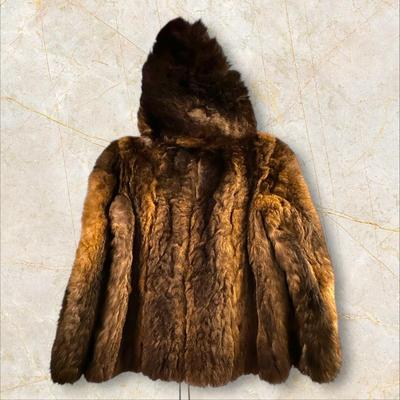 Sale Photo Thumbnail #1358: Lloyds Robards Connecticut Furriers of Hartford Fur Coat with Hood, Oleg Cassini, excellent condition!
