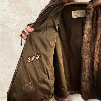 Sale Photo Thumbnail #1362: Lloyds Robards Connecticut Furriers of Hartford Fur Coat with Hood, Oleg Cassini, excellent condition!