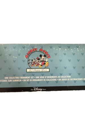 Sale Photo Thumbnail #1381: Mickey Mouse Collectible Ornament Set in Box with 7 Ornaments