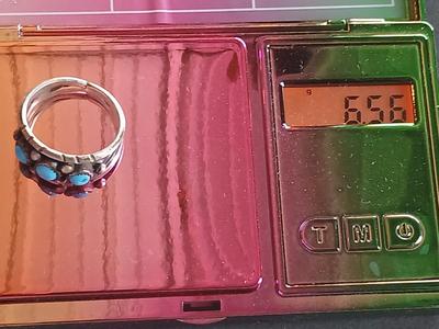 Sterling silver Navajo Rings with turquoise .925 Size 11,5 & 10