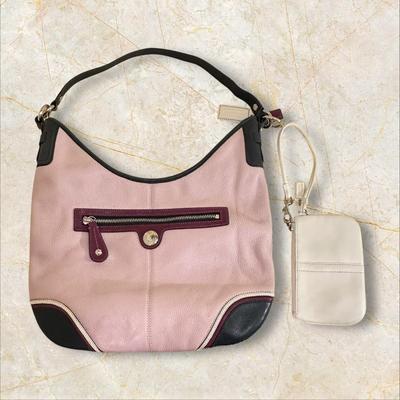 Sale Photo Thumbnail #1423: Dusty Pink Coach Handbag + Coin Purse - great condition!