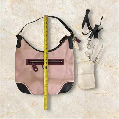 Sale Photo Thumbnail #1425: Dusty Pink Coach Handbag + Coin Purse - great condition!