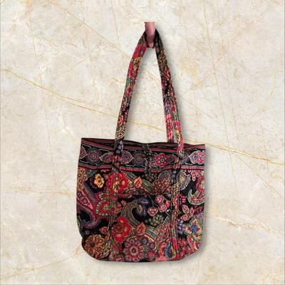 Sale Photo Thumbnail #1430: Large Vera Bradley Floral Tote Bag- excellent condition!