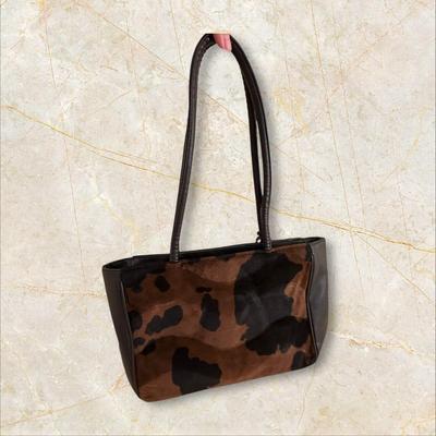 Sale Photo Thumbnail #1437: Bueno Handbag Faux Fur Black and Brown- excellent condition!