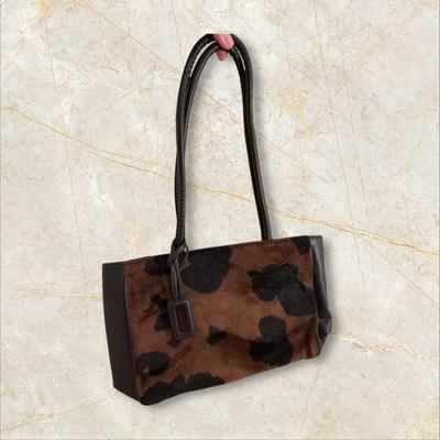 Sale Photo Thumbnail #1438: Bueno Handbag Faux Fur Black and Brown- excellent condition!