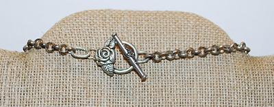 Unique "PEARLS & SEASHELLS" PENDANT (1¼" Diam.) NECKLACE with Blue Acrylic Beads Accents on a Silver Tone Chain &...