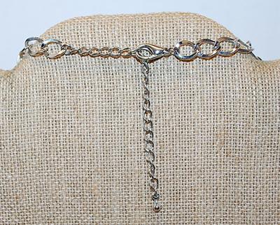 Aquamarine Colored "DISKS & SWIRLS" NECKLACE with Silver Tone Loops, Circles and Globes Accents and Lobster Clasp 19" L