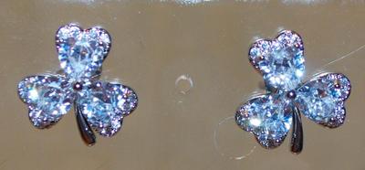 3 Leaf Clover Post Earring Set ½" x ½"