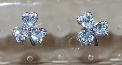 3 Leaf Clover Post Earring Set ½" x ½"