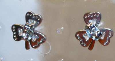 3 Leaf Clover Post Earring Set ½" x ½"