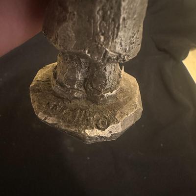 Baseball Boy Pewter FIgurine Boy with Baseball Bat and Glove by Walli Ortman