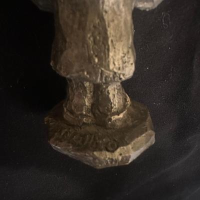 Baseball Boy Pewter FIgurine Boy with Baseball Bat and Glove by Walli Ortman